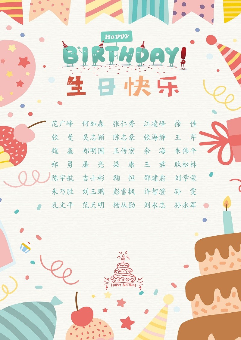 【生日祝福】恭祝11月生日的員工生日快樂！